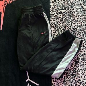 Nike Pink Swoosh Cuffed Sweatpants